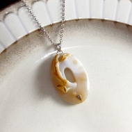 玉墜 簡潔古典 節節高升 黃玉髓/竹與池塘小水鳥