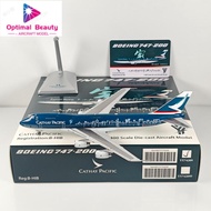 YY Wings 1: 400 Cathay Pacific Airlines B747-200 B-HIB Alloy Airplane Model Home Painting