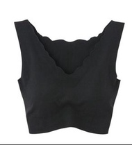 預訂- 日本製 - [GUNZE] KIREI LABO / 無縫製的棉混紡半身內衣 睡眠內衣 運動Bratop