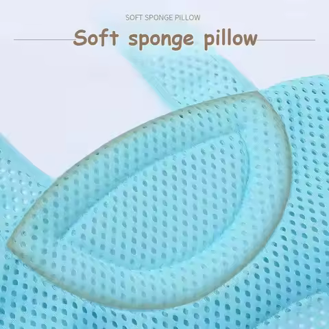 Baby Bath Seat Support Mat Foldable Bath Tub Pad &amp Chair Newborn Bathtub Pillow Infant Anti-Slip 