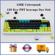 Cyberpunk Side Translucent 130 Key PBT dye Sublimation Cherry profile For Mechanical Keyboard Keycap