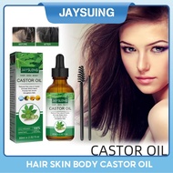 Jaysuing Organic Castor Oil Prevent Hair Loss 60ml Hair Growth Essential Oil Cold Pressed Pure Castor Oil  Regrowth Multipurpose Skin Care Natural Pressed Castor Oil