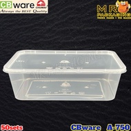 CB A750 Rectangular Container With Lid [ 50sets± ] 750ml Disposable Plastic Box - CBware Chunbe ware