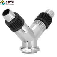 SUYO Y Pipe Connector, Waste Outlet Cover Backflow Preventer Drain Tee Joint, Y Shaped Fits 40/50mm 