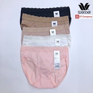 Wacoal Panty กางเกงใน ทรง Bikini เอวต่ำ ขอบลูกไม้ รุ่น WU1M02 WQ6M02 กางเกงใน กางเกงในผู้หญิง ผู้หญิง วาโก้ ครึ่งตัว กางเกงในวาโก้ กางเกงในขอบลูกไม้