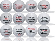 Golf Humor Golf Balls 12 Pack: Inject Laughter into Your Game with These Playful Golf Balls - Funny