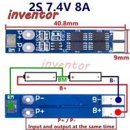 2S 7.4V 8A Li-ion 18650 Lithium Battery Charger Protection Board 8.4V Overcurrent Overcharge / Overdischarge Protection