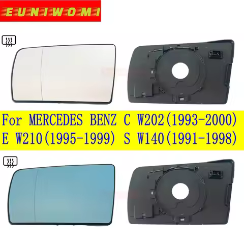 Auto Side Door Heated Wide Angle Blue White Car Mirror Glass For MERCEDES BENZ C W202(1993-2000) E W