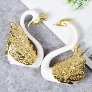 Eyre Hari Valentine Emas dan Perak Mahkota Angsa Cinta Romantis Flamingo Kue Ulang Tahun Pernikahan 