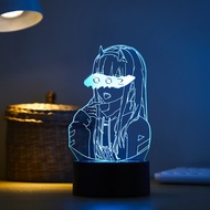 7สี3D อะนิเมะไฟกลางคืนเด็กเด็กสาวมังงะของขวัญคืนแผ่นเรืองแสง Darling in the franxx กระดานไฟอะคริลิค