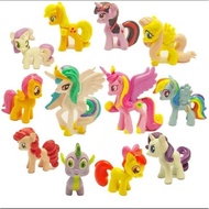 ตุ๊กตา โมเดล ม้าโพนี่ 12ตัว/เซ็ต little pony ของเล่นเด็ก น่ารักมาก 5-8cm Rainbow Horse Cute PVC Unicorn Pony Horse Action Toy Figures Dolls for Girl Birthday Christmas Gift