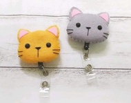 2色貓咪造型－識別證/悠遊卡/證件套伸縮夾.易拉扣.