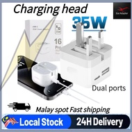 Original 35W Dual USB-C Fast Charger Type C Fast Adapter for Samsung/Xiaomi/Honor Phone Adapter