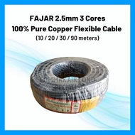 FAJAR 2.5MM 3 CORE FLEXIBLE CABLE 100% PURE COPPER