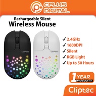 Cliptec Rechargeable Silent Wireless Mouse 2.4GHZ RZS625 RZS636 RZS636C 1600DPI RGB Light