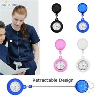 SSUNSHINE Pocket Watch Silicone Brooch Pin Quartz Clock Fob Watch