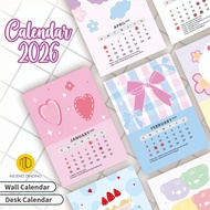 2026 Calendar Coquette Feminine Motif - 2026 Calendar - 2026 Desk Calendar - 2026 Aesthetic Wall Cal