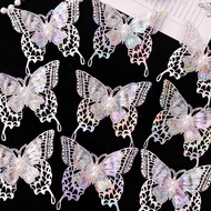 A set of 5 pearl butterflies, Valentine's Day, Goddess' Day, Mother's Day, birthday cake topper