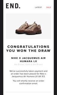 Nike X jacouemus air Humana US10.5