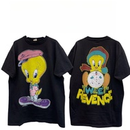 【220G 100%Cotton T-shirt】UT Tweety Bird Cartoon for Women Oversize Loose Tops Korean Style