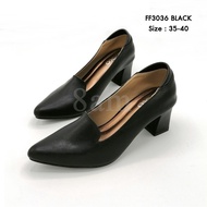 [ส่งเร็วพิเศษ!] 8am รองเท้าส้นสูง รองเท้าคัทชู  รองเท้าหุ้มส้น ทรงหัวแหลม ใส่ทำงาน  maxima FF3036