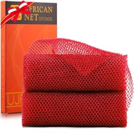 2 Pieces African Bath Sponge African Net Long Net Bath Sponge Exfoliating Shower Body Scrubber Back 