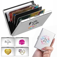 Pemegang kad Card Bag Metal Credit Card Bag Metal Name Card Clip Wallet Bride Print Credit Card Clip