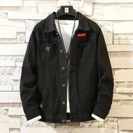 Korea Ready Stock jaket lelaki motorcycle Jekat Mens coat spring and autumn multi-pocket black and g