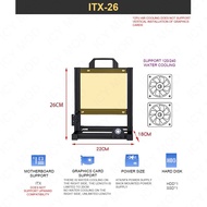 เปิดกรณีนักเล่นเกมตู้ ATX MOD PC แชสซีแร็ค DIY ฐานคอมพิวเตอร์กรอบสก์ท็อป MATX อลูมิเนียมสร้างสรรค์ I