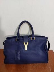 義大利製 Yves Saint Laurent Cabas Chyc Y Bag 聖羅蘭 YSL 手提包 托特包