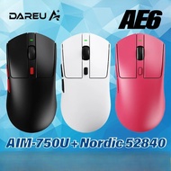 DAREU AE6 Gaming Mouse AUM-Speed Dual 8K Nordic52840 E-Sport Low Latency Solutions Bluetooth 2.4G Wi