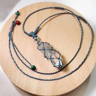 列木尼亞時光隧道水晶柱手工蠟繩編織項錬