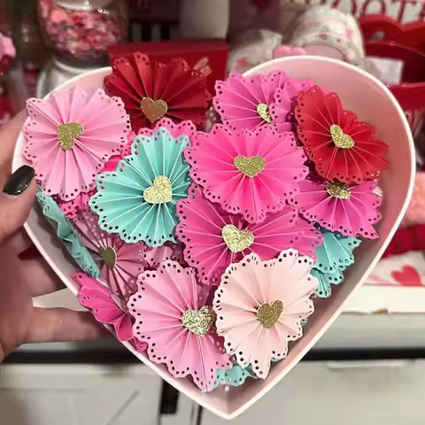 KSCRAFT Heart rosette Metal Cutting Dies Stencils for DIY Scrapbooking Decorative Embossing DIY Pape