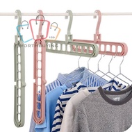 9-Compartment Clothes Hanger Space-Saving Bedroom Space Saving 9-Compartment Plastic wb99