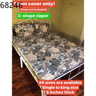 uratex foam queen size ☀6 inches bed foam cover with zipper queen size 60x75x6 Canadian cotton C-sha