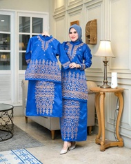 Satu Set Kebaya Tunik Kurung Bordir Melayu Couple Ibu Dan anak Kebaya cantik Kebaya Malaysia Kebaya