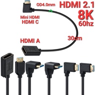 AVPRO AVL23AFC 8K 60Hz HDMI 2.1 Female to Mini HDMI Cable OD4.0mm