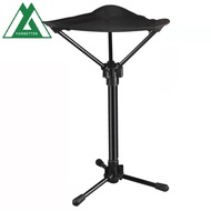 FORBETTER Portable Tripod Stool Folding Chair, Folding Aluminum Alloy Folding Walking Stick Tripod Stool, Heavy Duty Portable with Storage Bag Stick Adjustable Seat