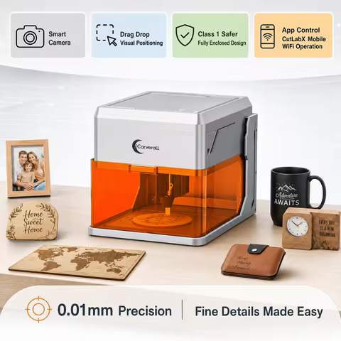 Carverall A1 Pro Laser Engraver Cutter with HD Camera, 7W/12W Diode Laser Machine, Class 1 Enclosed,