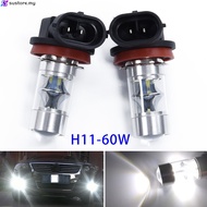 [Super] 2Pcs Set Super Bright White H11 H8 2323 60W Car LED Fog Driving Light Lamp Bulb