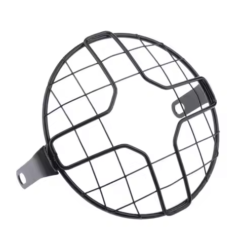 7" Headlight Mesh Grill Retro Guard Motor Headlamp Light Cover Case