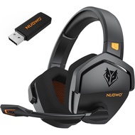 NUBWO Wireless Gaming Headset with Mic for Ps5 Ps4 PC, Zero Interference, 100-Hour Battery All-Day P