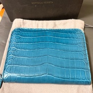 Bottega Veneta 真鱷魚皮/長夾/腹部位置/全新閒置品/鱷魚皮