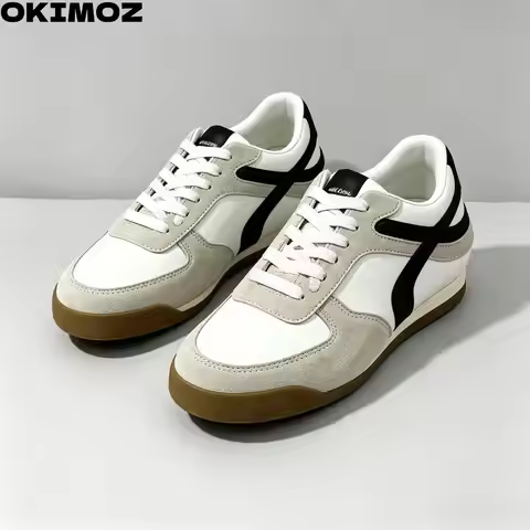 Okimoz Women Retro German Trainer Sneakers Autumn Winter Low Top Lace Up Casual School Daily Walking