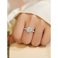 Send Girlfriend 1 Diamond Ring s925 Silver Moissanite Gift Square Bag Wedding Ring Ring Engagement L
