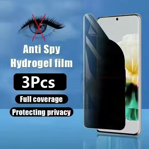 3Pcs Anti-Spy Hydrogel Film For Samsung A5 2017 S5 Plus Neo J7 2018 A3 2017 S8 S10 Note 20 Ultra Pri