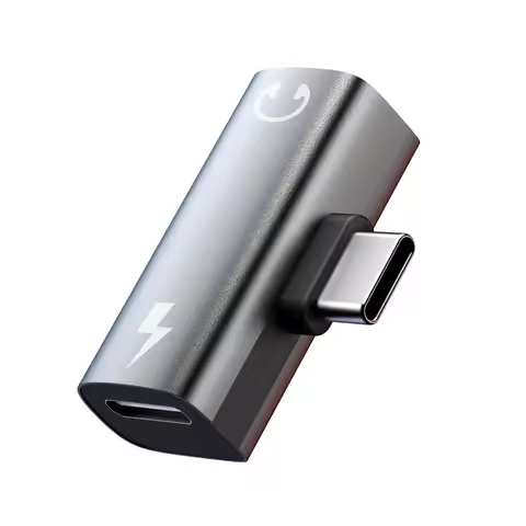 2-in-1 USB Type C To 3.5mm Headphone and Charger Adapter PD 30W Audio Aux Adapter USB C To Type-C Co