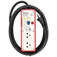 SUNTECH RGB-2O ชุดปลั๊กพ่วงกันไฟดูด ปลั๊กพ่วง ปลั๊กสนาม ปลั๊กไฟ 2 ช่อง 16A สายไฟ 2.5 sq.mm.