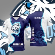vb 2023-Summer Jersey Gaming Evos Freefire 2023 Baju game freefire ff pubg terbaru (free nickname) 1