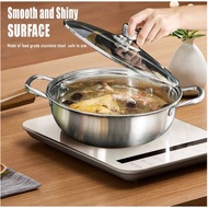 1 / 2 / 3 Layer Steam Pot 28CM Stainless Steel Steamboat Soup Pot Periuk Pengukus Periuk Sup Kelulit
